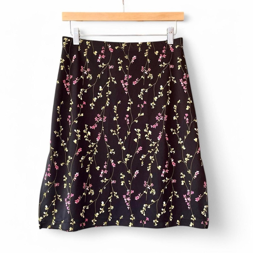 Y2K Slinky Floral Midi Skirt